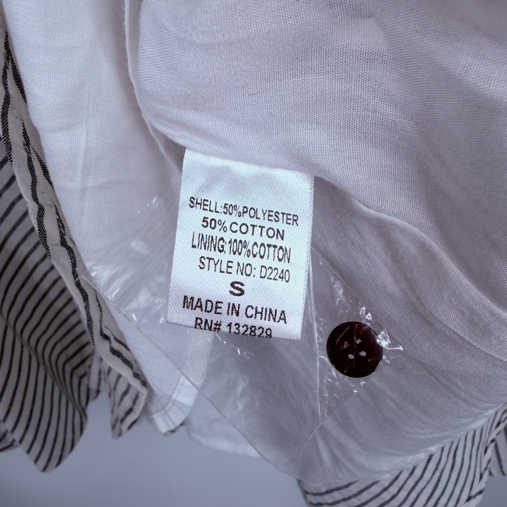 Miou Muse Striped Button Front Babydoll Dress Size S - Picture 6 of 7